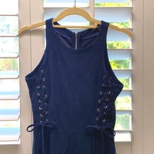 Miss Behave navy “suede” dress for a teen!